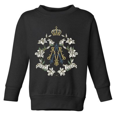 Blessed Mother Marian Catholic Symbol Toddler Sweatshirt