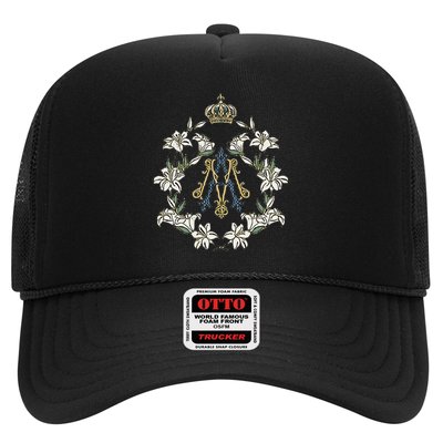 Blessed Mother Marian Catholic Symbol Trucker Hat