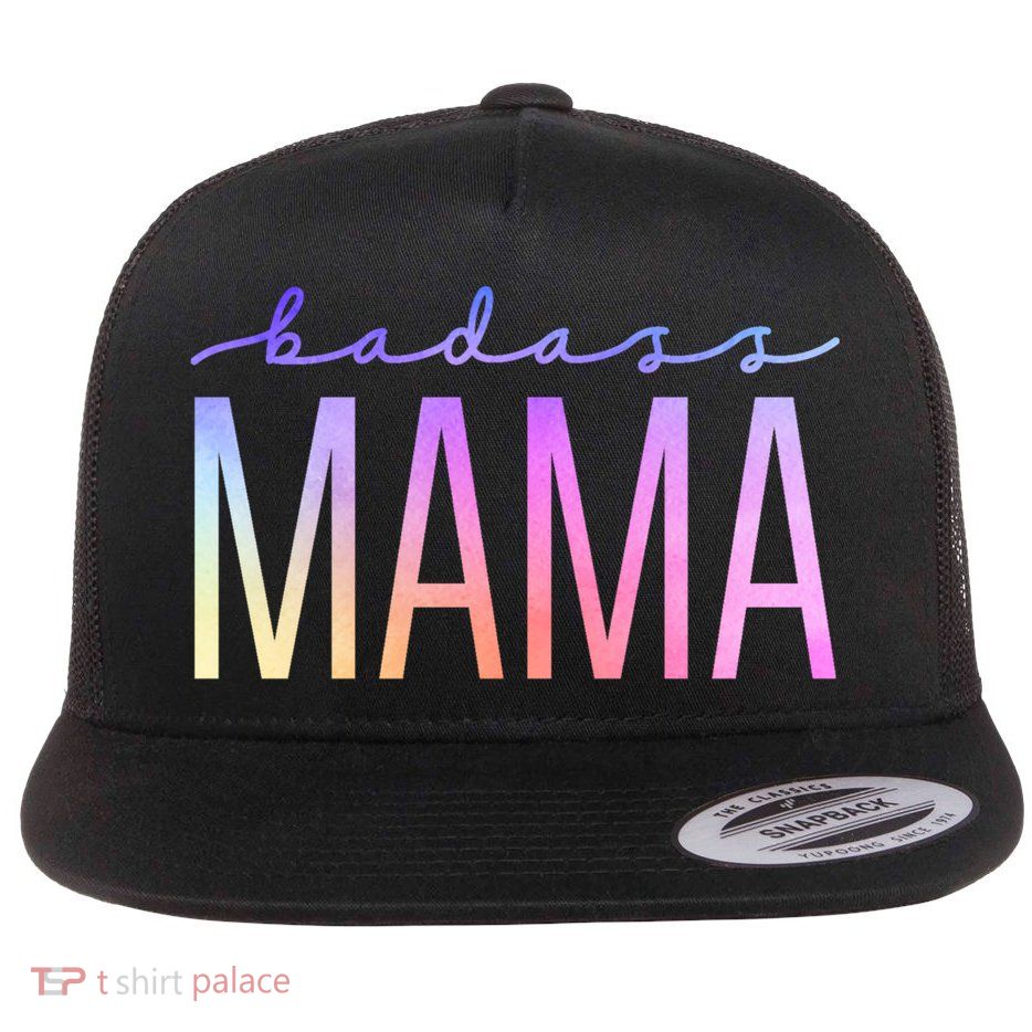 Badass Mom Mama Strong As A Mother Funny Cute Mom Gift Flatbill Hat