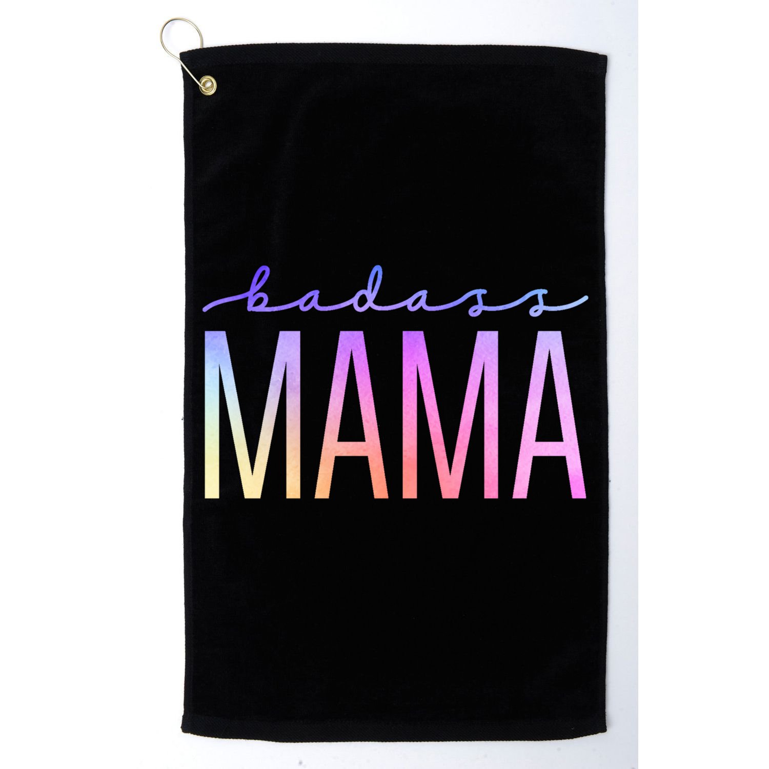 Badass Mom Mama Strong As A Mother Funny Cute Mom Gift Golf Towel