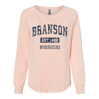 Branson Missouri Mo Vintage Sports Design Womens California Wash Sweatshirt