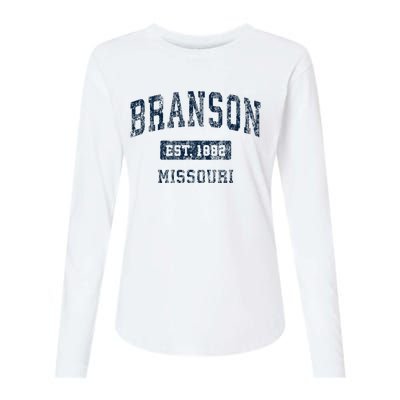 Branson Missouri Mo Vintage Sports Design Womens Cotton Relaxed Long Sleeve T-Shirt