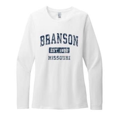 Branson Missouri Mo Vintage Sports Design Womens CVC Long Sleeve Shirt