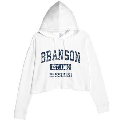 Branson Missouri Mo Vintage Sports Design Crop Fleece Hoodie