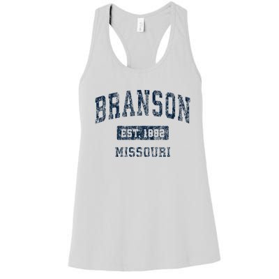 Branson Missouri Mo Vintage Sports Design Women's Racerback Tank