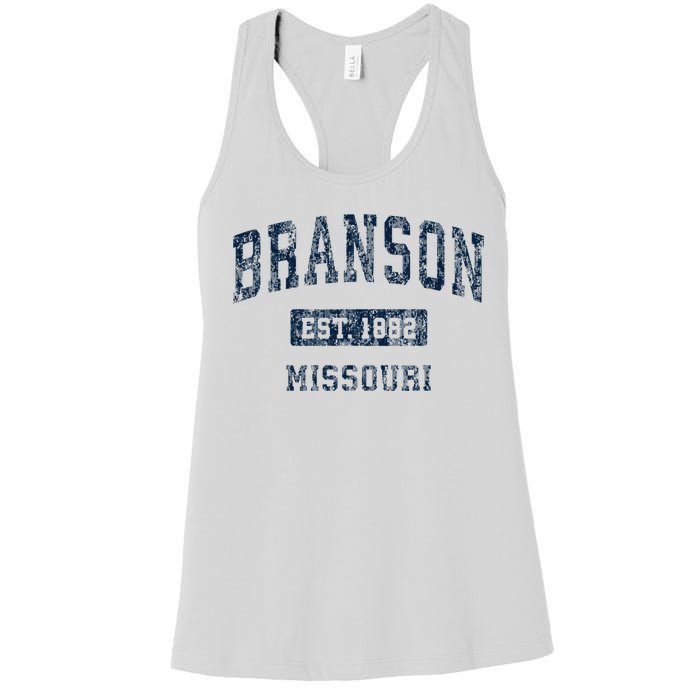 Branson Missouri Mo Vintage Sports Design Women's Racerback Tank