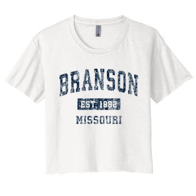 Branson Missouri Mo Vintage Sports Design Women's Crop Top Tee