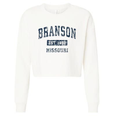 Branson Missouri Mo Vintage Sports Design Cropped Pullover Crew