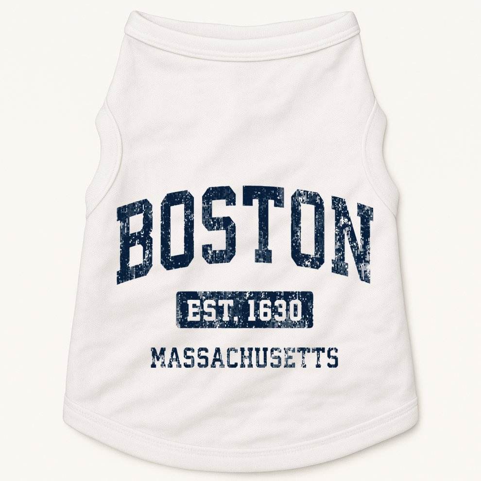 Boston Massachusetts Ma Vintage Athletic Sports Design Hoodie Doggie Tank