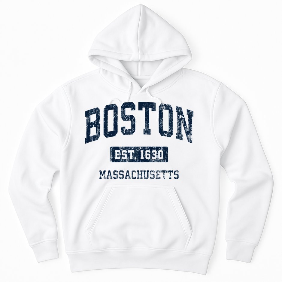 Boston Massachusetts Ma Vintage Athletic Sports Design Hoodie Hoodie