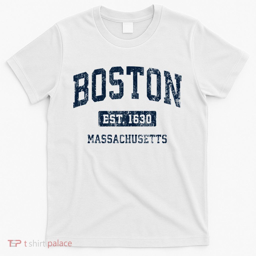 Boston Massachusetts Ma Vintage Athletic Sports Design Hoodie T-Shirt