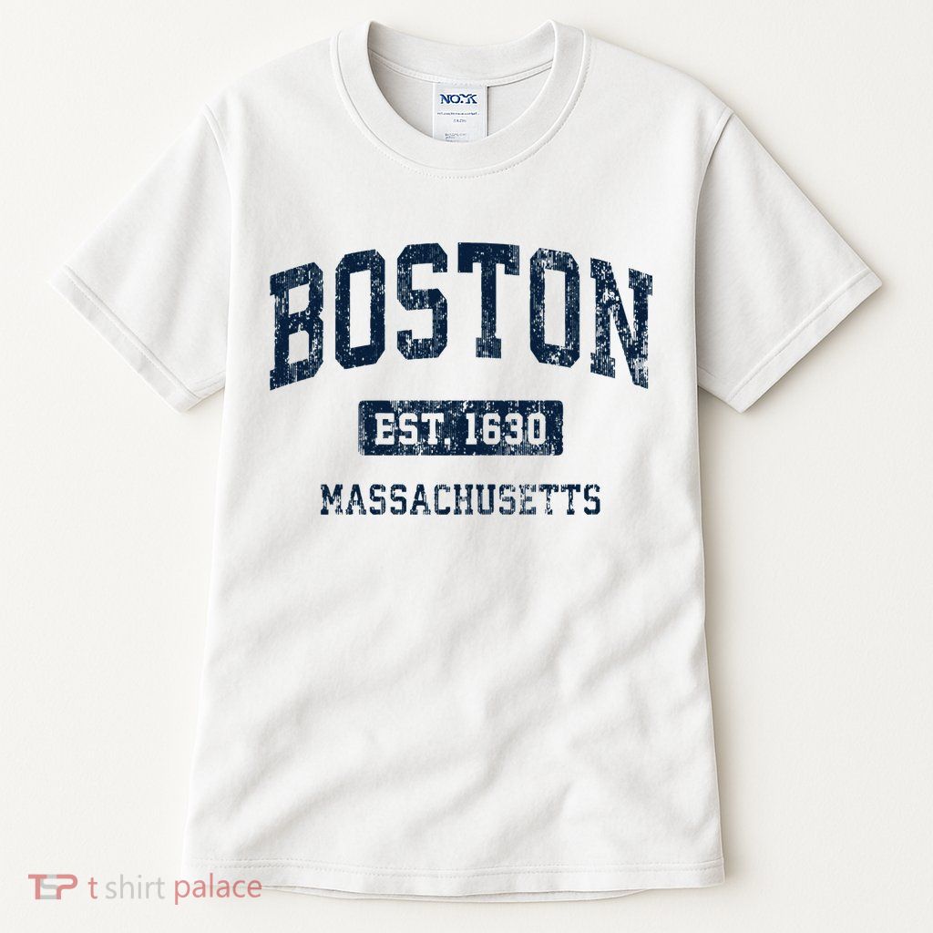 Boston Massachusetts Ma Vintage Athletic Sports Design Hoodie Tall T-Shirt