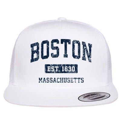 Boston Massachusetts Ma Vintage Athletic Sports Design Hoodie Flatbill Hat