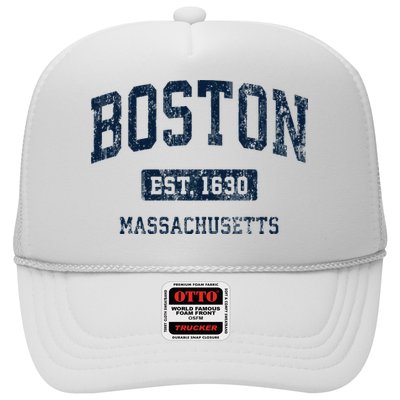 Boston Massachusetts Ma Vintage Athletic Sports Design Hoodie Trucker Hat