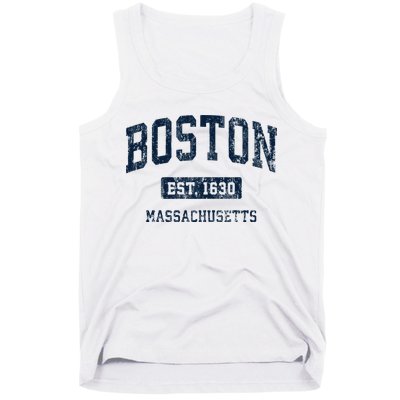 Boston Massachusetts Ma Vintage Athletic Sports Design Hoodie Tank Top