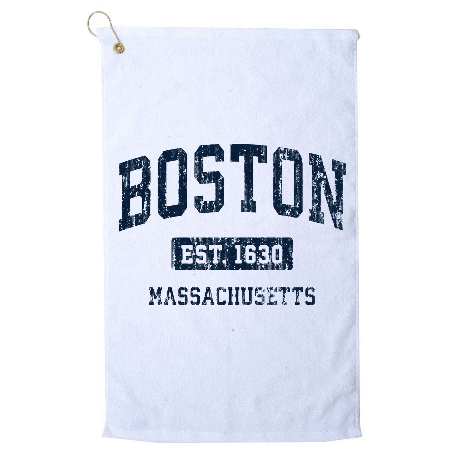 Boston Massachusetts Ma Vintage Athletic Sports Design Hoodie Golf Towel