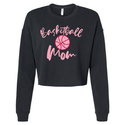 Basketball Mom Mothers Day Sports Cropped Pullover Crew