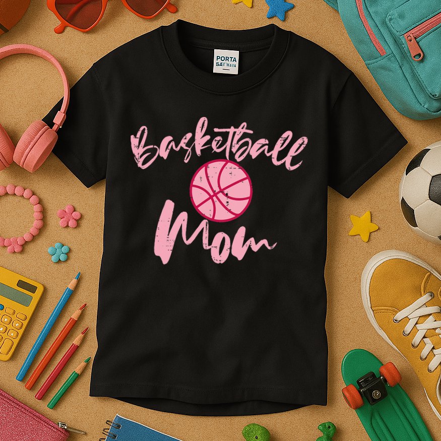 Basketball Mom Mothers Day Sports Kids T-Shirt