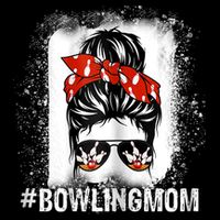 Bowling Mom Messy Bun Bleached Mother's Day Gift Tee Impact Tech Backpack