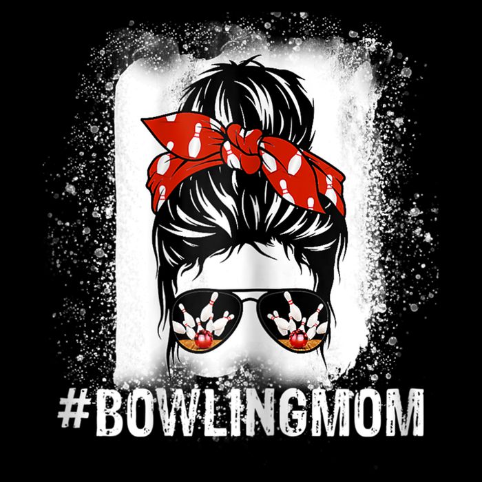 Bowling Mom Messy Bun Bleached Mother's Day Gift Tee Impact Tech Backpack