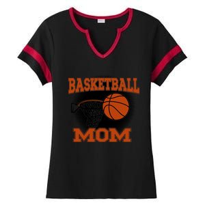 Basketball Mom Meaningful Gift Ladies Halftime Notch Neck Tee