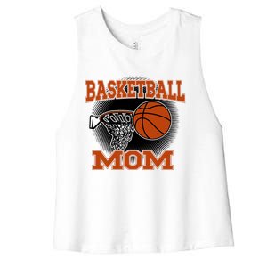 Basketball Mom Meaningful Gift Women's Racerback Cropped Tank