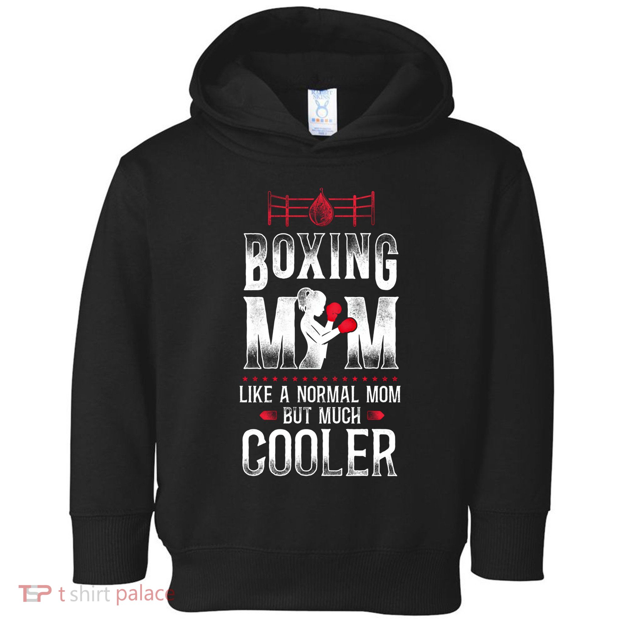 Boxing Mom Mother Vintage Boxing Mom Like Normal Mom But Gift Toddler Hoodie