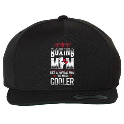 Boxing Mom Mother Vintage Boxing Mom Like Normal Mom But Gift Wool Snapback Cap