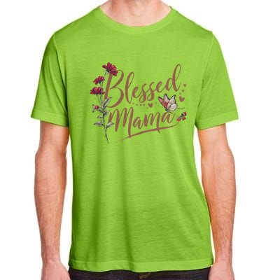 Blessed Mama MotherS Day Graphic Adult ChromaSoft Performance T-Shirt