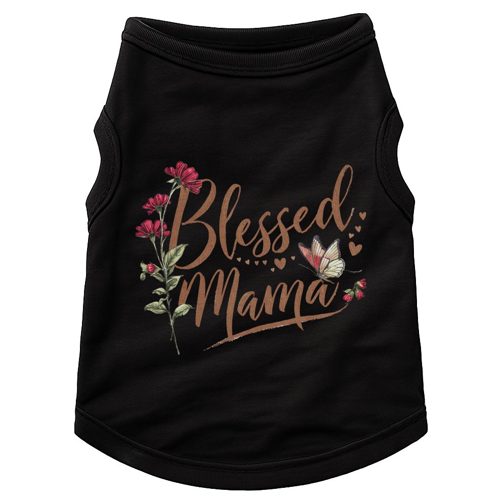 Blessed Mama MotherS Day Graphic Doggie Tank