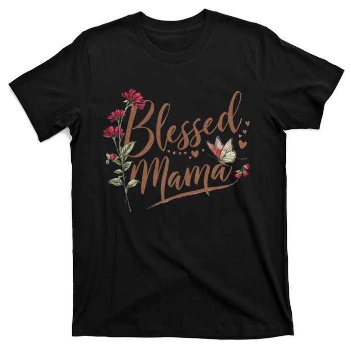 Blessed Mama MotherS Day Graphic T-Shirt