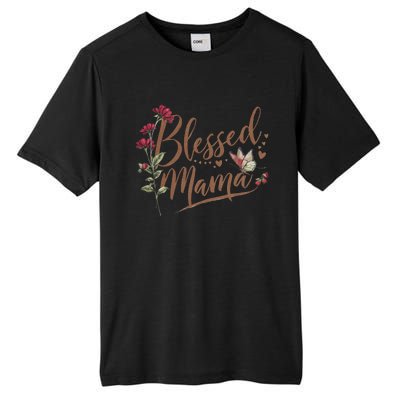 Blessed Mama MotherS Day Graphic Tall Fusion ChromaSoft Performance T-Shirt