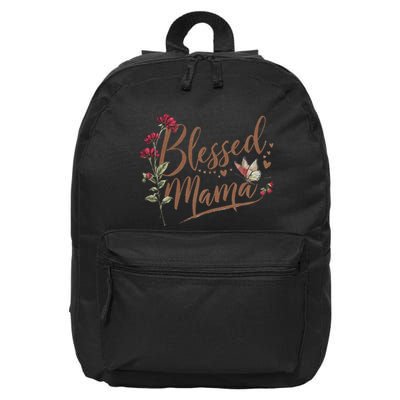 Blessed Mama MotherS Day Graphic 16 in Basic Backpack