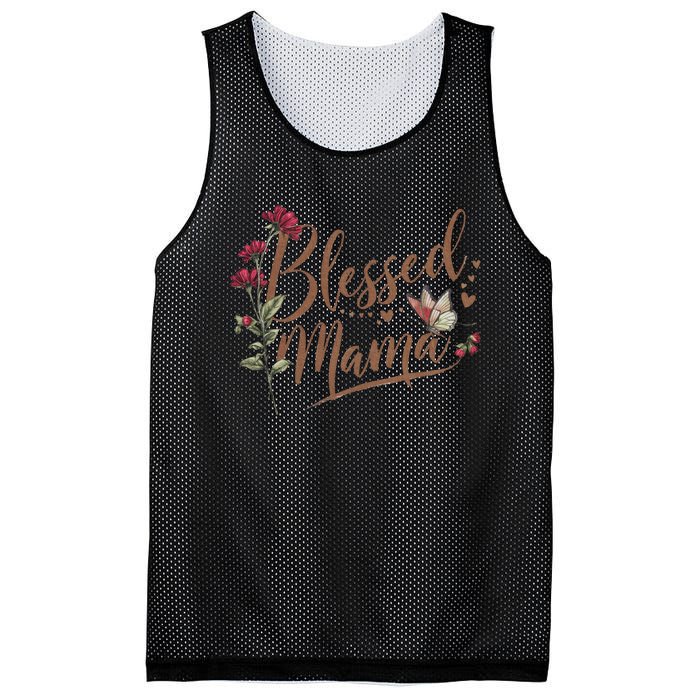 Blessed Mama MotherS Day Graphic Mesh Reversible Basketball Jersey Tank