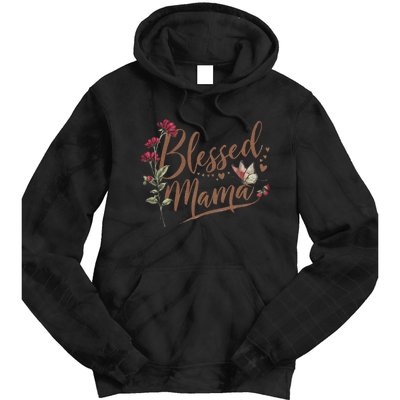 Blessed Mama MotherS Day Graphic Tie Dye Hoodie