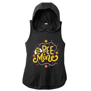 Bee Mine Meaningful Gift Happy Valentine's Day Quotes Cute Gift Ladies PosiCharge Tri-Blend Wicking Draft Hoodie Tank