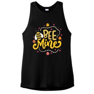 Bee Mine Meaningful Gift Happy Valentine's Day Quotes Cute Gift Ladies PosiCharge Tri-Blend Wicking Tank