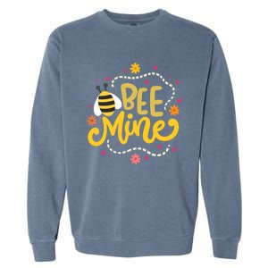 Bee Mine Meaningful Gift Happy Valentine's Day Quotes Cute Gift Garment-Dyed Sweatshirt