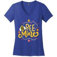 Bee Mine Meaningful Gift Happy Valentine's Day Quotes Cute Gift Women's V-Neck T-Shirt