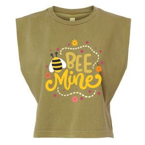 Bee Mine Meaningful Gift Happy Valentine's Day Quotes Cute Gift Garment-Dyed Women's Muscle Tee