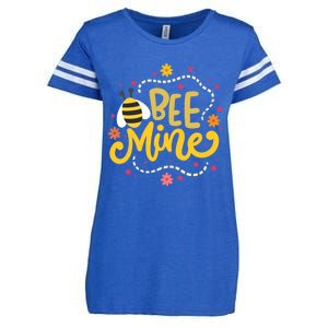 Bee Mine Meaningful Gift Happy Valentine's Day Quotes Cute Gift Enza Ladies Jersey Football T-Shirt