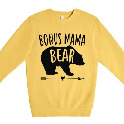 Bonus Mama Mom Bear Stepmom Mother's Day Gift Premium Crewneck Sweatshirt