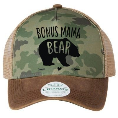 Bonus Mama Mom Bear Stepmom Mother's Day Gift Legacy Tie Dye Trucker Hat