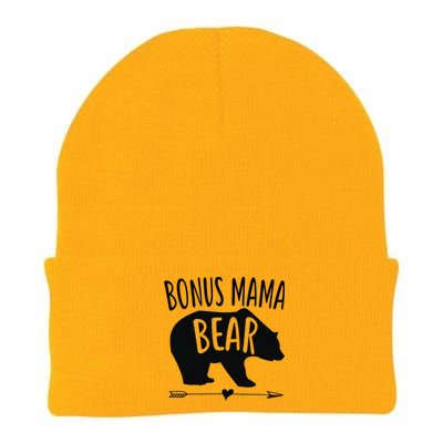 Bonus Mama Mom Bear Stepmom Mother's Day Gift Knit Cap Winter Beanie