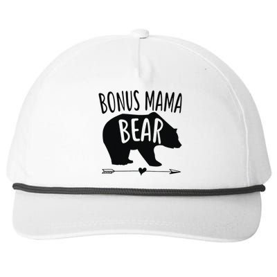 Bonus Mama Mom Bear Stepmom Mother's Day Gift Snapback Five-Panel Rope Hat