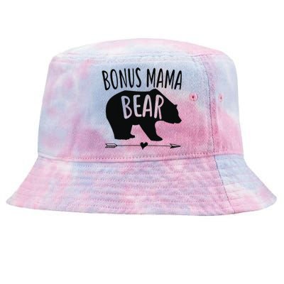 Bonus Mama Mom Bear Stepmom Mother's Day Gift Tie-Dyed Bucket Hat