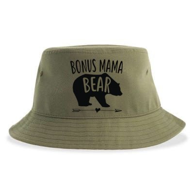 Bonus Mama Mom Bear Stepmom Mother's Day Gift Sustainable Bucket Hat