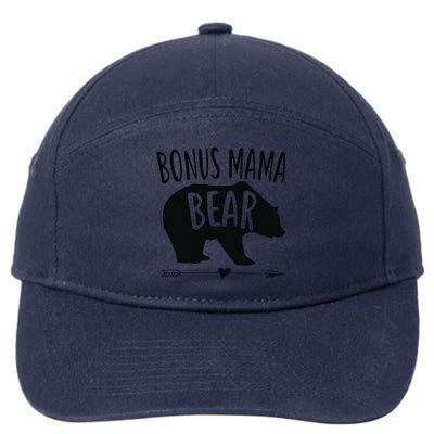 Bonus Mama Mom Bear Stepmom Mother's Day Gift 7-Panel Snapback Hat