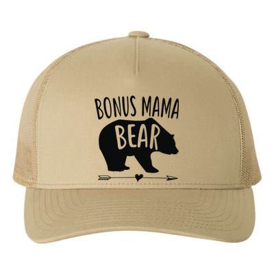 Bonus Mama Mom Bear Stepmom Mother's Day Gift Yupoong Adult 5-Panel Trucker Hat