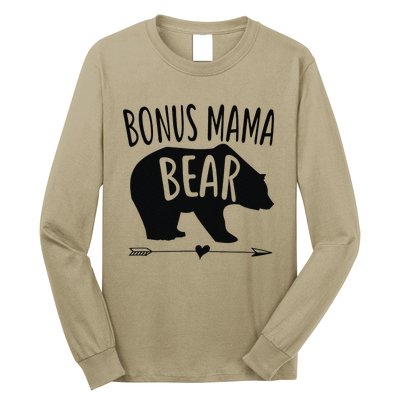 Bonus Mama Mom Bear Stepmom Mother's Day Gift Long Sleeve Shirt